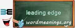 WordMeaning blackboard for leading edge